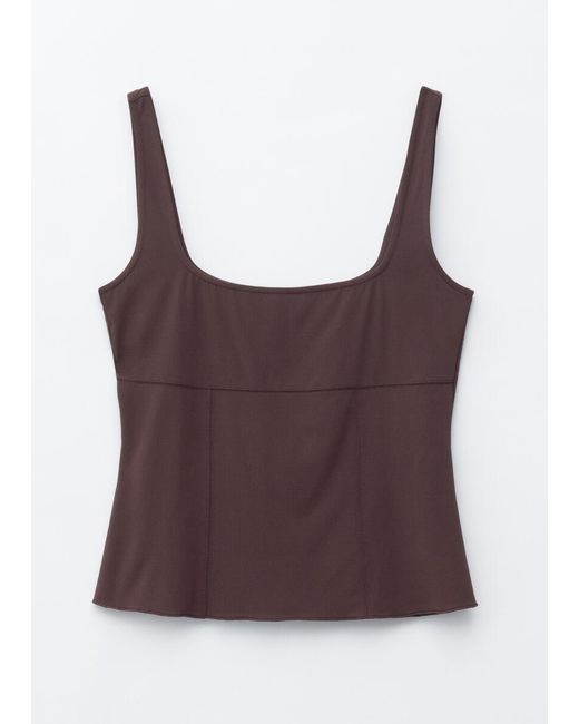 & Other Stories Red Square Neck Tank Top