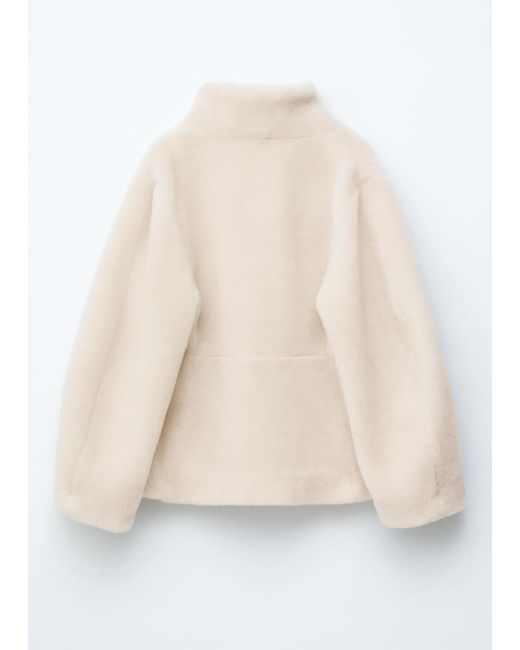& Other Stories Natural Faux Fur Jacket