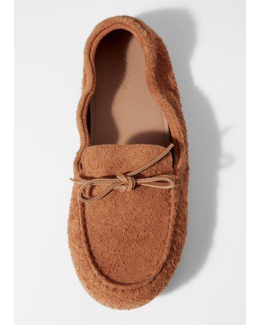 & Other Stories Black Soft Suede Loafers