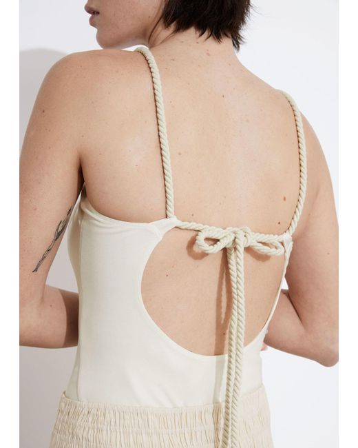 & Other Stories White Rope-strap Bodysuit