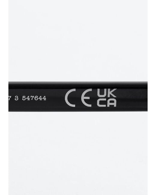 & Other Stories Black Narrow Rectangle Sunglasses
