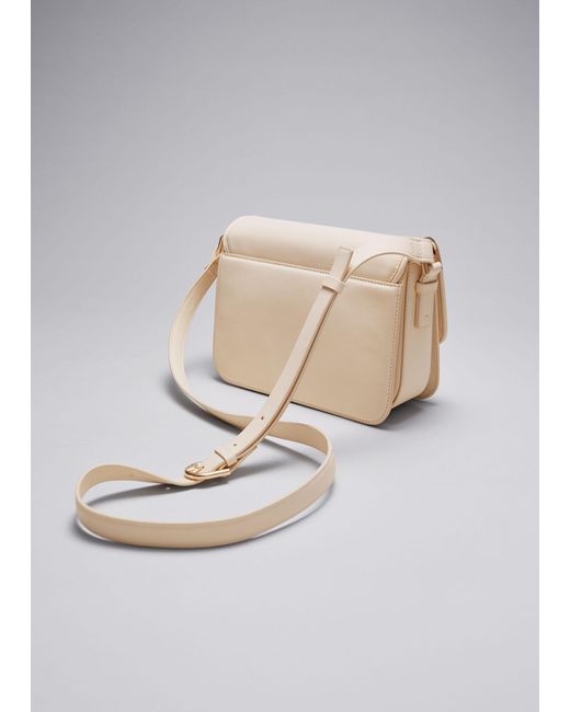 & Other Stories Natural Sculptural Buckle Leather Bag