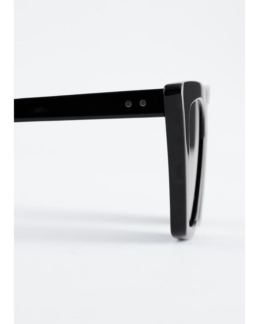 & Other Stories Black Angular Cat Eye Sunglasses
