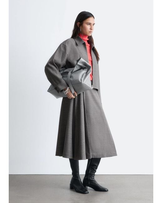 & Other Stories Gray Short Wool Jacket
