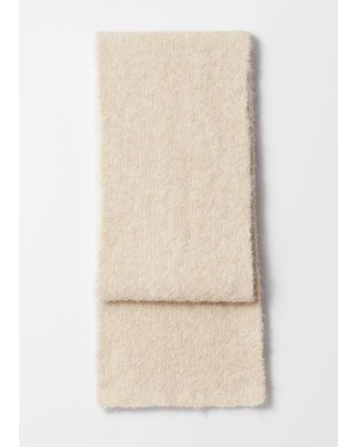 & Other Stories Natural Alpaca-Blend Bouclé Scarf