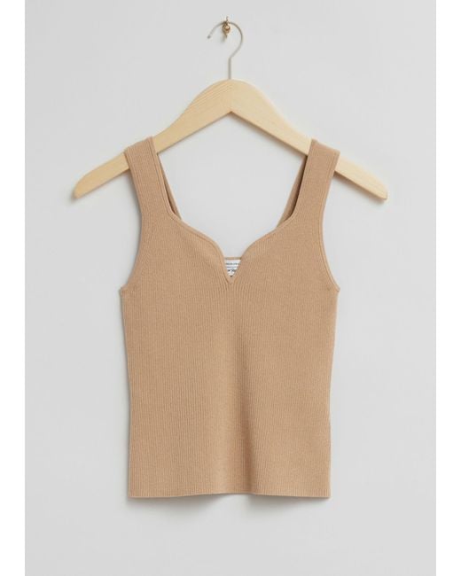 & Other Stories Natural Sweetheart-neck Tank Top