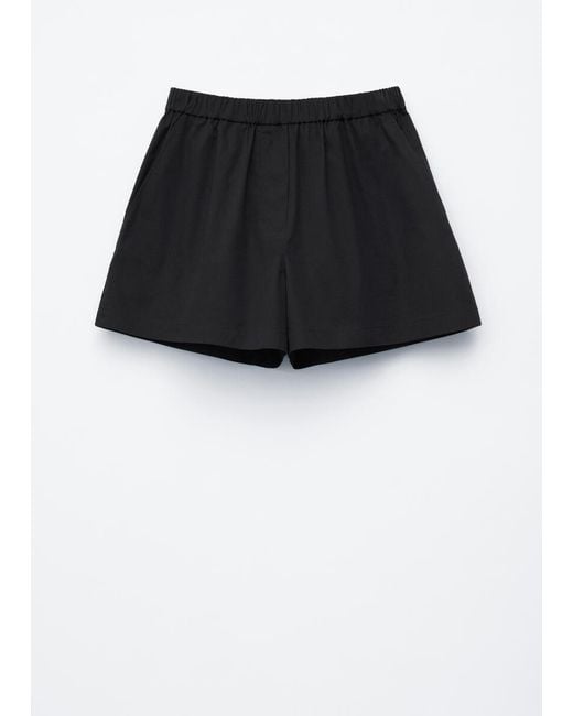 & Other Stories White High-Waist Cotton Shorts