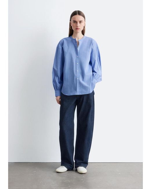 & Other Stories Blue Oversized Cotton Shirt