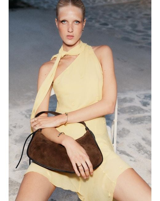 & Other Stories Natural One-Shoulder Mini Dress