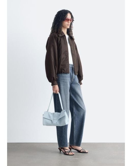 & Other Stories White Collared Bomber Jacket