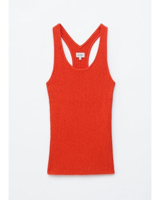 & Other Stories Red Cotton Racerback Top