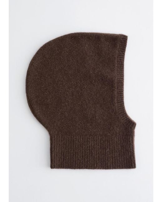 & Other Stories Brown Fitted Cashmere Hood