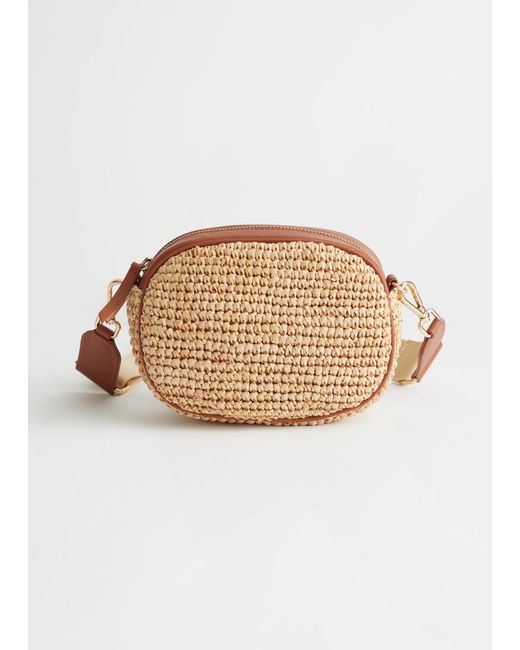 & Other Stories Natural Crossbody Straw Bag