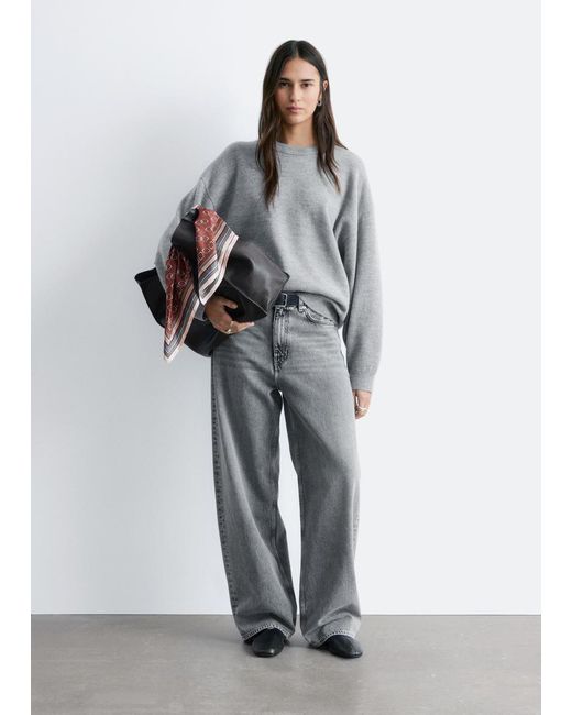 & Other Stories Gray Oversized Knit Jumper
