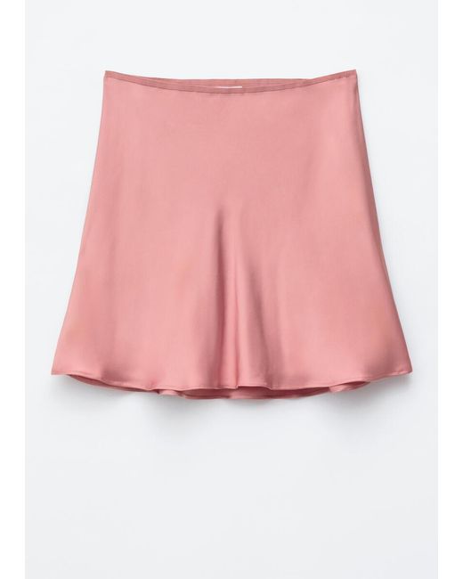 & Other Stories Pink Bias-Cut Mini Skirt