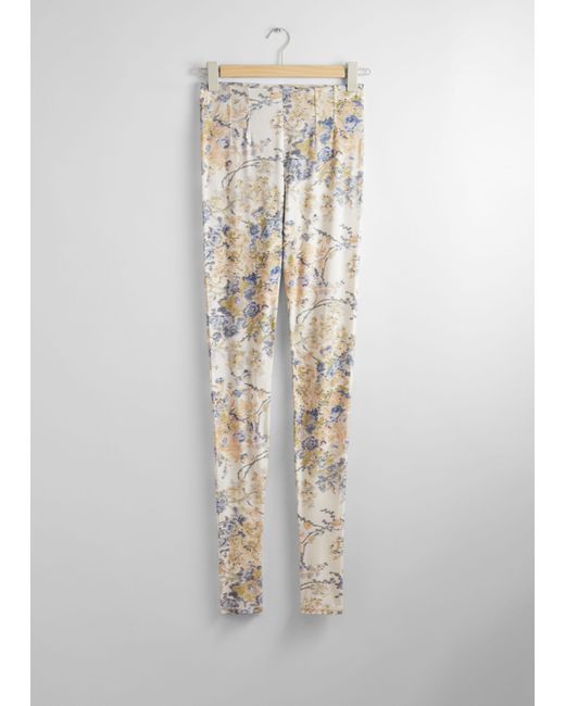 & Other Stories White Printed Leggings