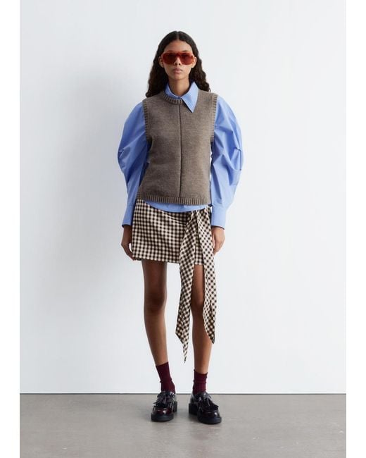 & Other Stories White Knitted Sweater Vest