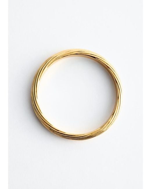 & Other Stories Multicolor Textured Bangle Bracelet