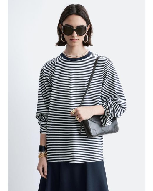 & Other Stories Gray Long-Sleeve Jersey Top