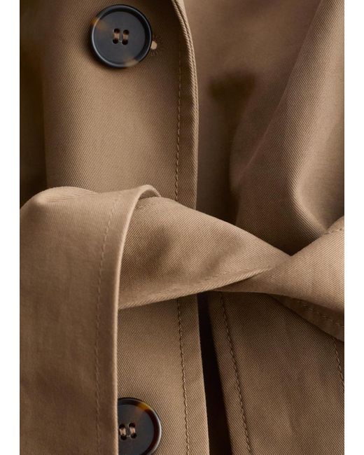 & Other Stories White Belted Trench Coat