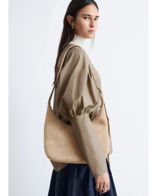 & Other Stories Natural Crescent Crossbody Bag