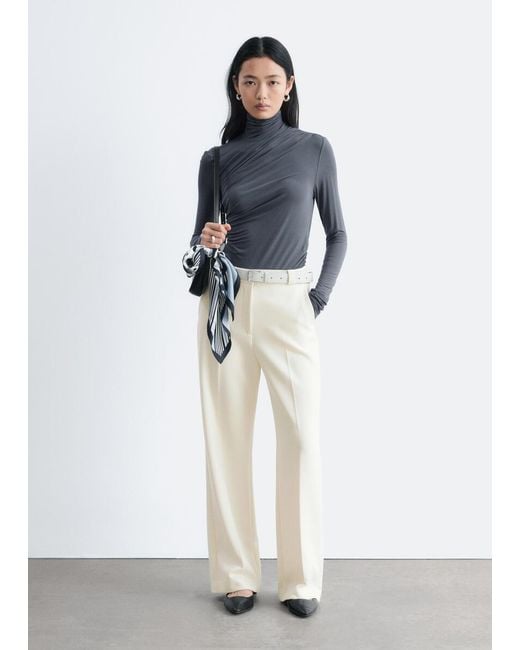 & Other Stories White Straight Press-Crease Trousers