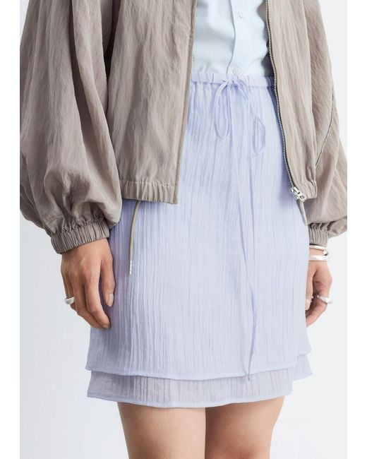 & Other Stories White Layered Mini Skirt