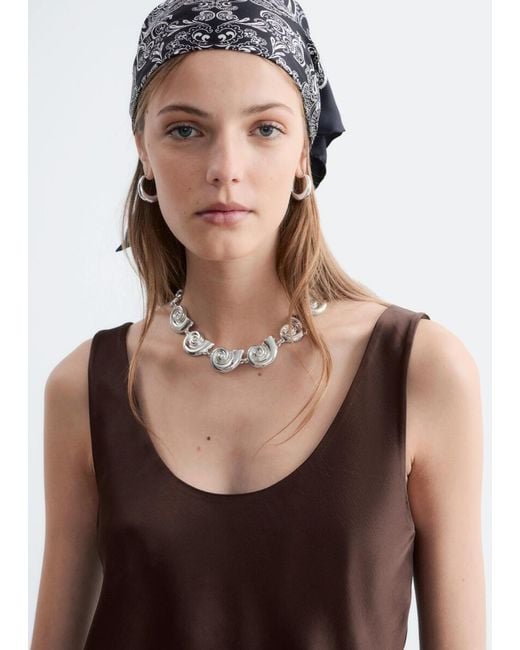 & Other Stories Brown Scoop Neck Tank Top