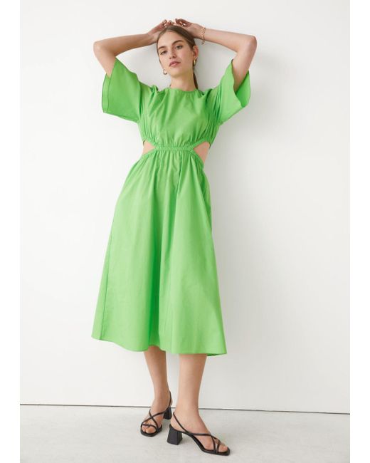 Stories Cut-out Waist Midi Dress 