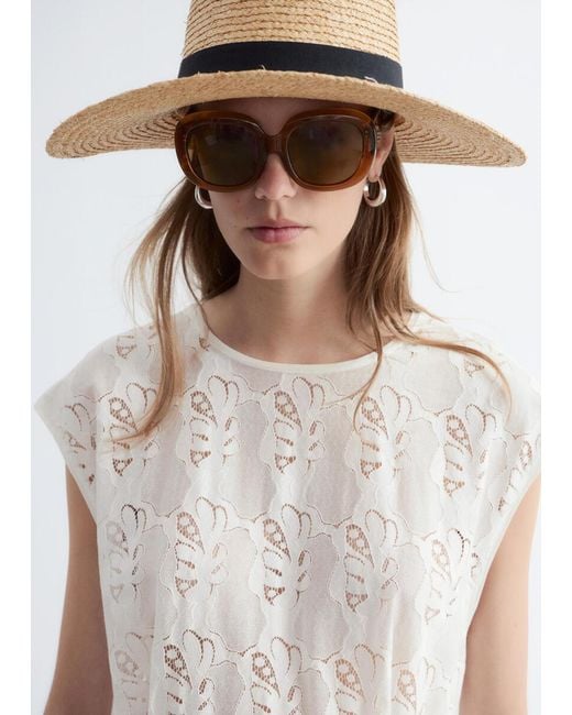 & Other Stories Brown Oversized Sunglasses