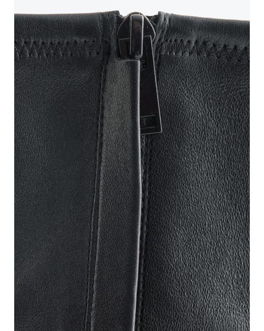 & Other Stories Black Nappa Sock Boots