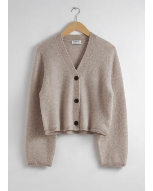 & Other Stories Brown Oversized Knit Cardigan