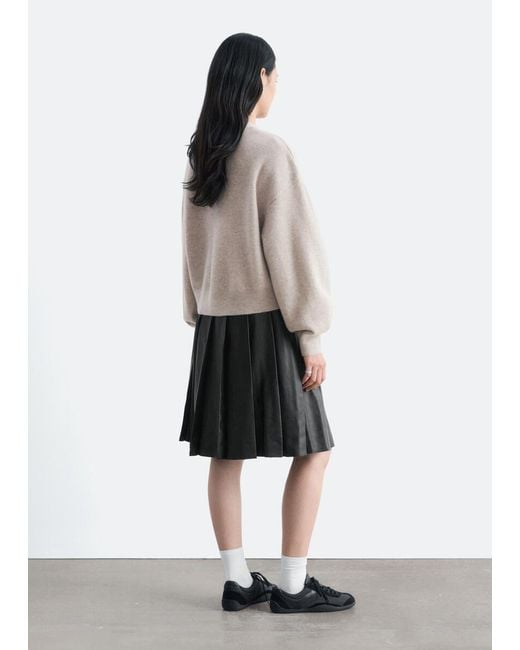 & Other Stories Gray Boiled Merino Cardigan