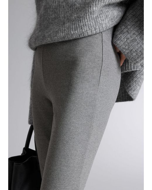 & Other Stories Gray Zip-cuff Leggings