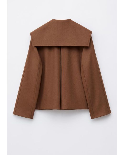 & Other Stories White Double-Breasted Wool Jacket