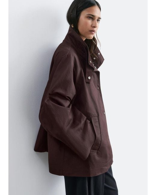 & Other Stories Brown Corduroy-Collar Jacket