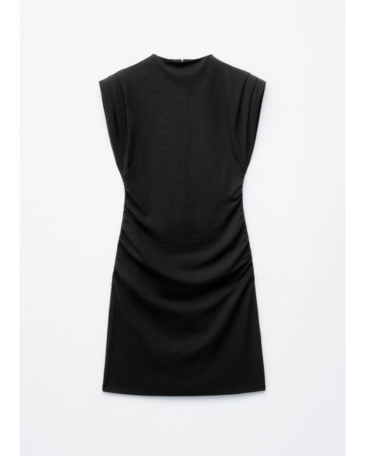 & Other Stories White Draped Jersey Mini Dress