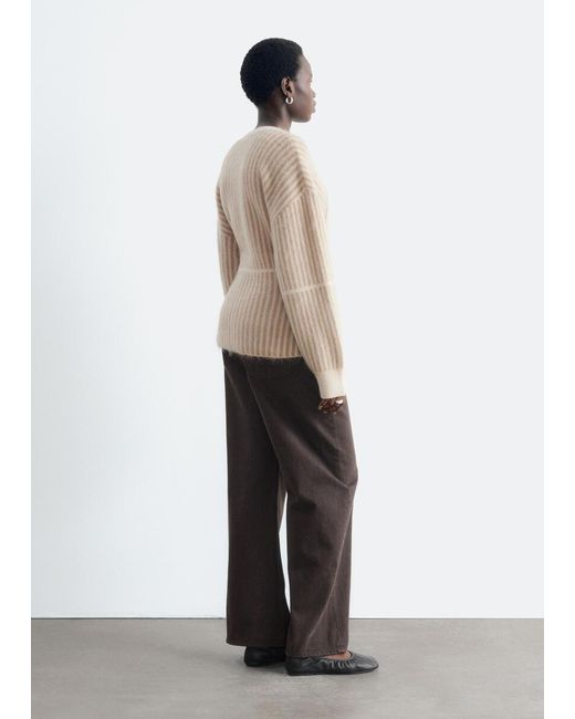 & Other Stories Natural Mohair-Blend Wrap Cardigan