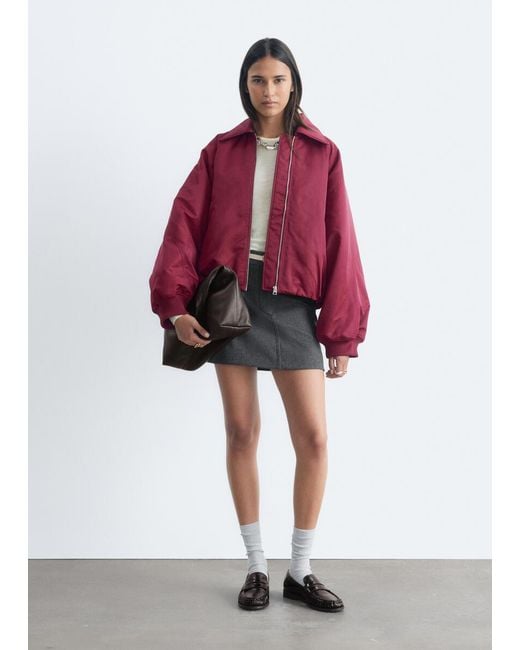 & Other Stories Collared Bomber Jacket