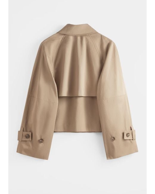 & Other Stories Natural Short Trench Coat Jacket