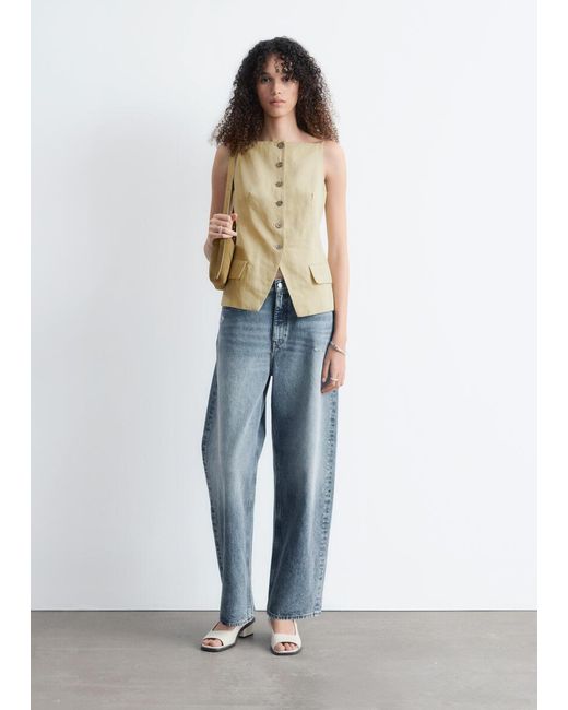 & Other Stories Natural Tailored Vest Top
