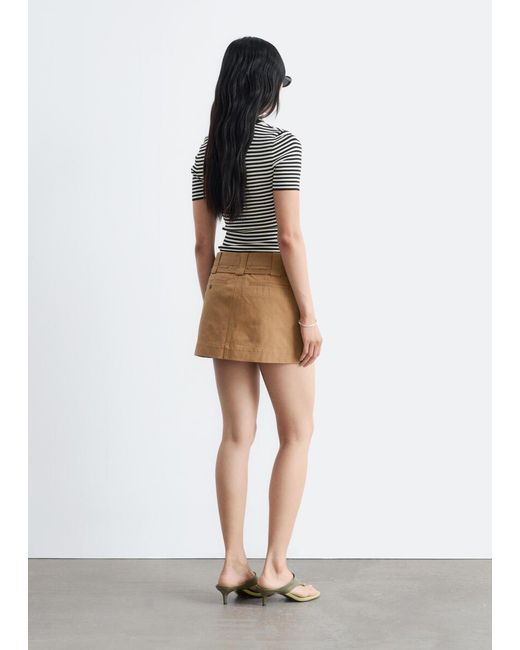 & Other Stories Black Ribbed T-Shirt