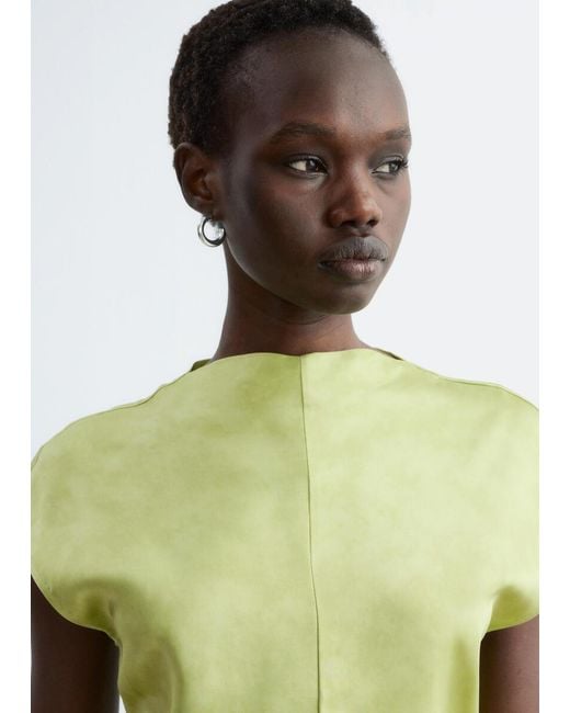 & Other Stories Green Textured Sleeveless Top
