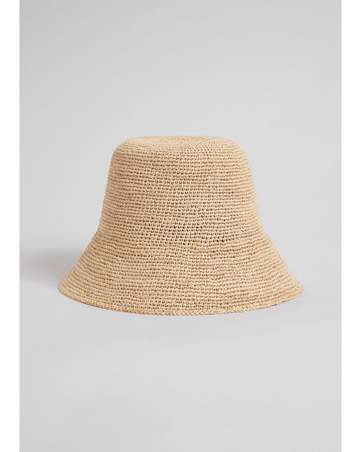 & Other Stories Natural Straw Bucket Hat