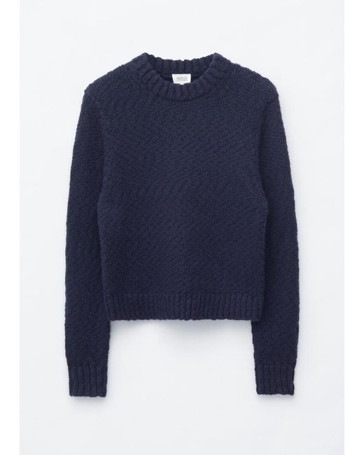 & Other Stories Blue Wool-Cotton Bouclé Jumper