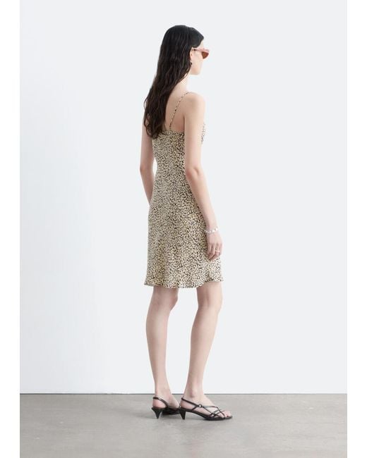& Other Stories White Drawstring Mini Dress