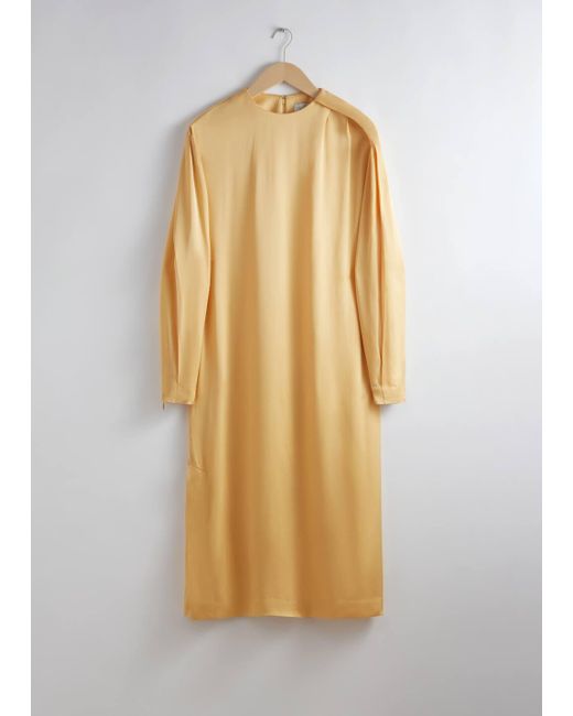 & Other Stories Natural Flowy Midi Dress