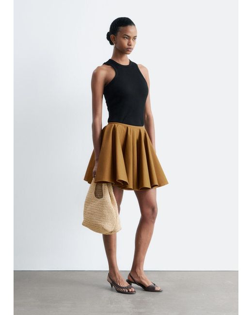 & Other Stories Black Ribbed Tank Top