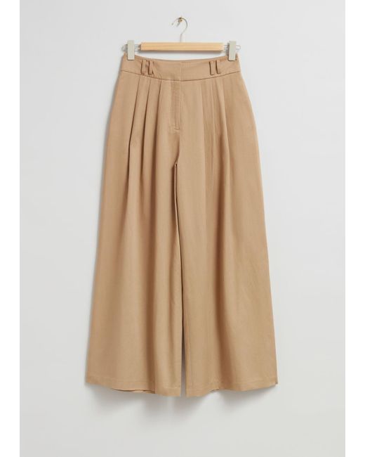 & Other Stories Natural Wide-leg Trousers