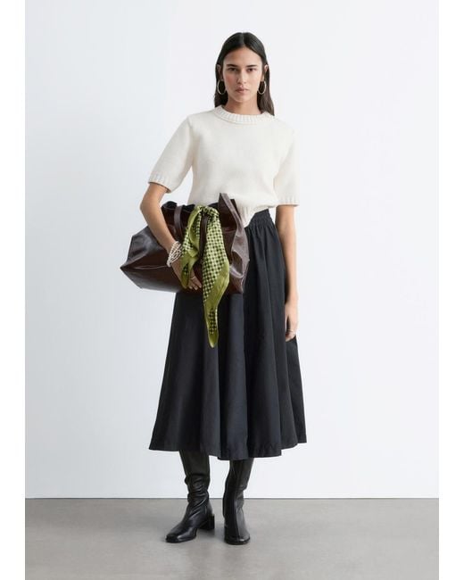 & Other Stories White Rib-Knit T-Shirt